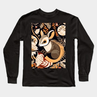 Vintage Possum Pattern Long Sleeve T-Shirt